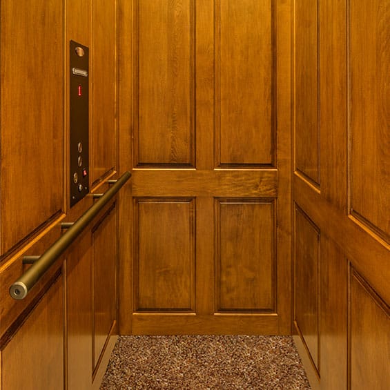 Classic wooden home elevators by Savaria