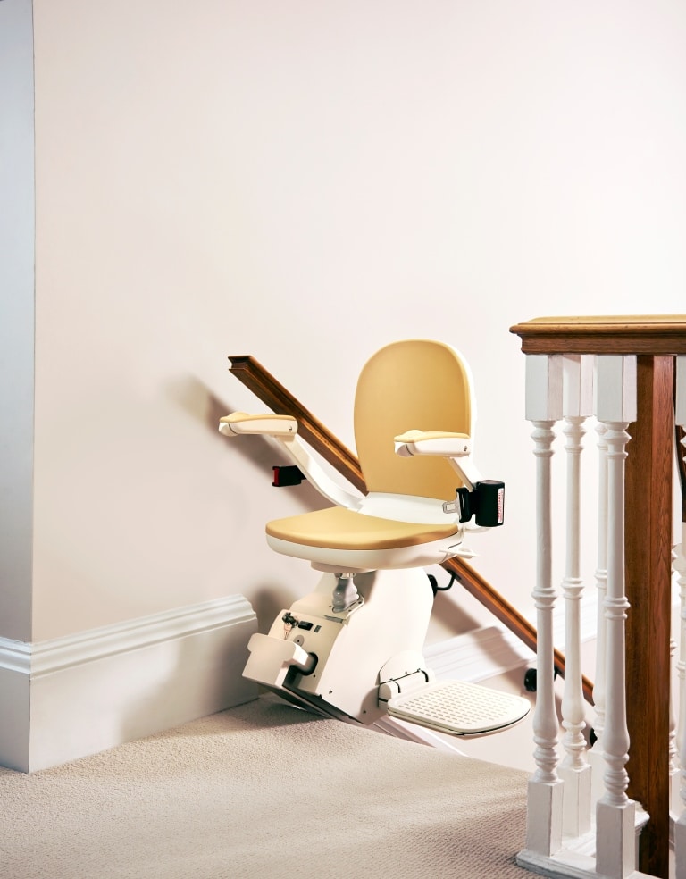 Acorn Straight Stair Lift 130 Top of stairs swiveled McKinley Elevator