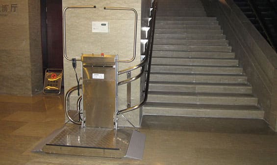 Curved Railing Inclined wheelchair lift