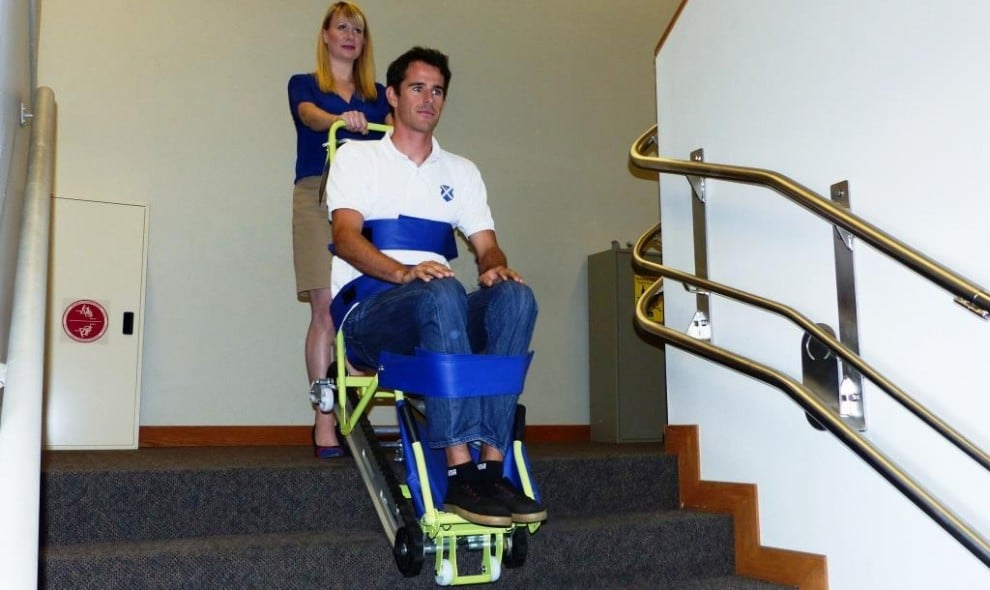 Garaventa Evacu-Trac on stairs