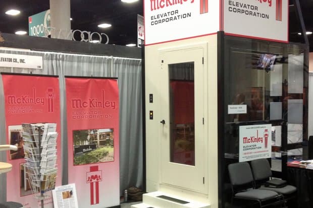 mckinley elevator at a trade show