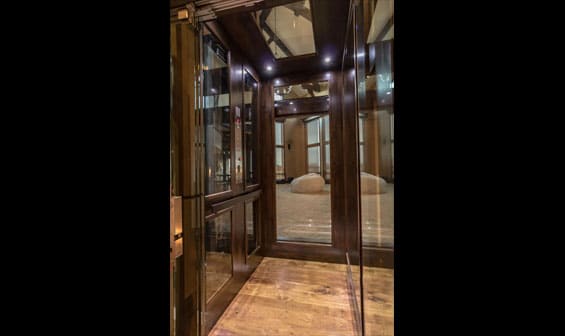 luxury glass home elevator