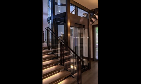 home elevator glass